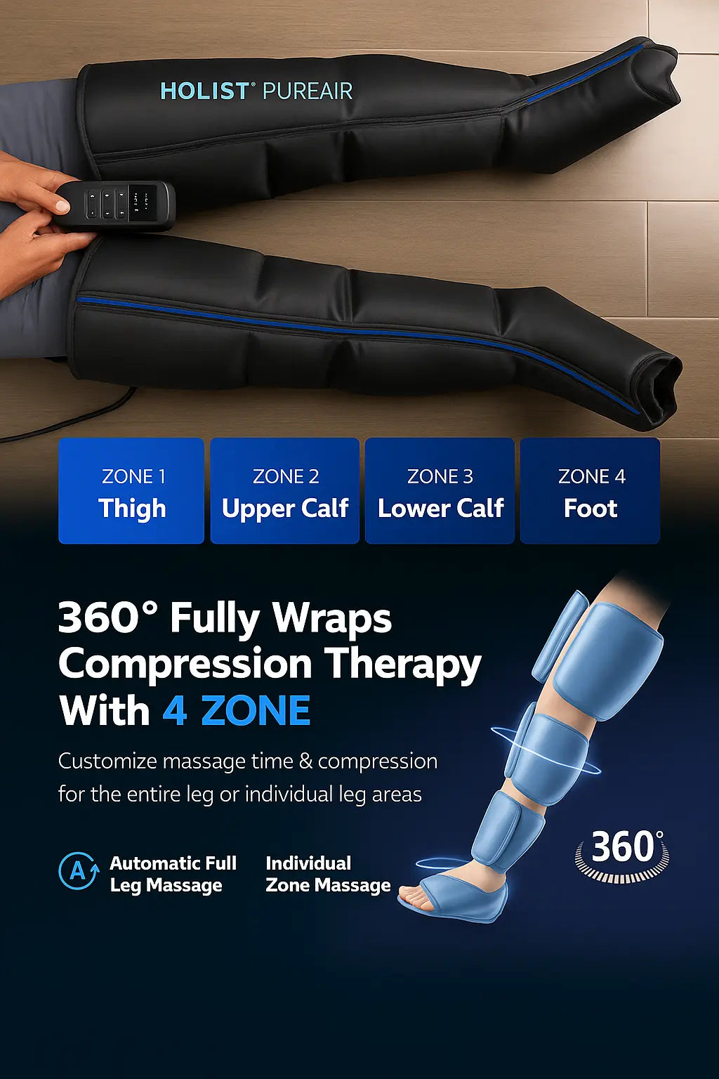 PUREAIR AI Leg Massager Holist